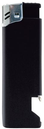 Nola 16 PIEZO lighter HC black refillable body HC black, cap chrome, pusher black