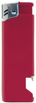 Nola 16 PIEZO lighter HC red refillable body HC red, cap chrome, pusher red