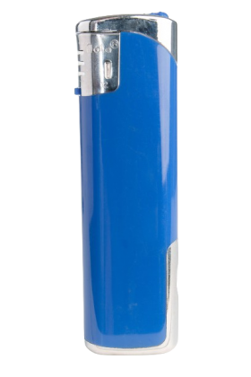 Nola 12 PIEZO lighter HC blue  LED refillable body HC blue, cap chrome, pusher chrome blue