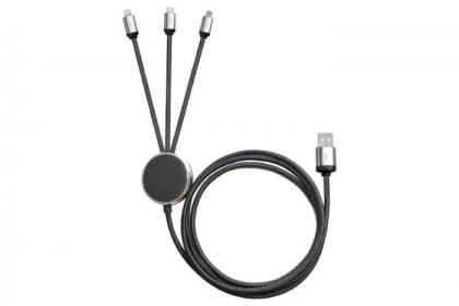 TULIP PLUS Metallic Light-Up Logo Charging Cable