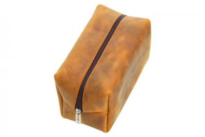 JUDI  Genuine Leather Shaving & Makeup Bag