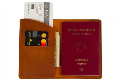 DANO  Genuine Leather Passport Cover and Travel Wallet