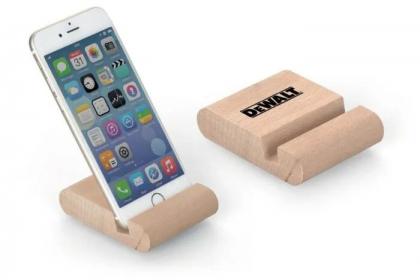 WOODIE  Wooden Block Desktop Phone Stand