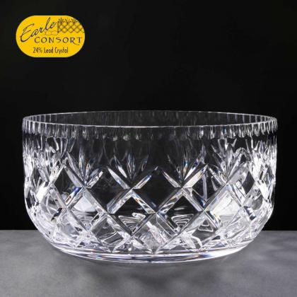 Earle 'Consort' Fully Cut 24% Lead Crystal 8" Fruit Bowl
