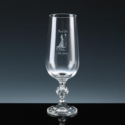 Claudia Crystal Glass Flute Mother of the Groom