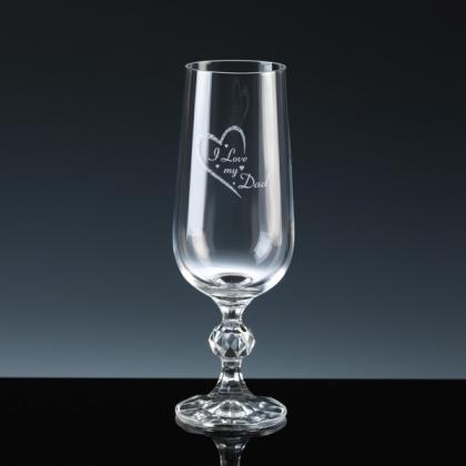 Claudia Crystal Glass Flute I Love My Dad