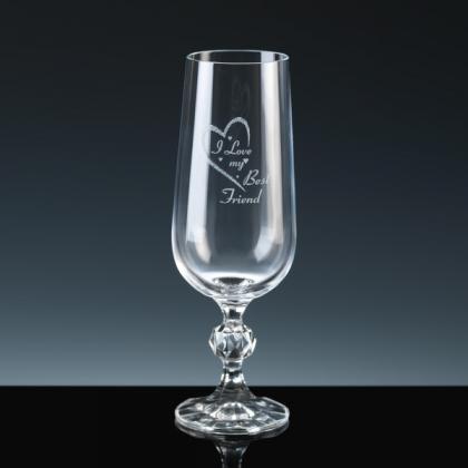 Claudia Crystal Glass Flute