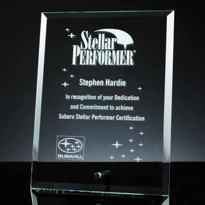 6mm x 7" x 9" Flat Clear Frame with Chrome Barrel