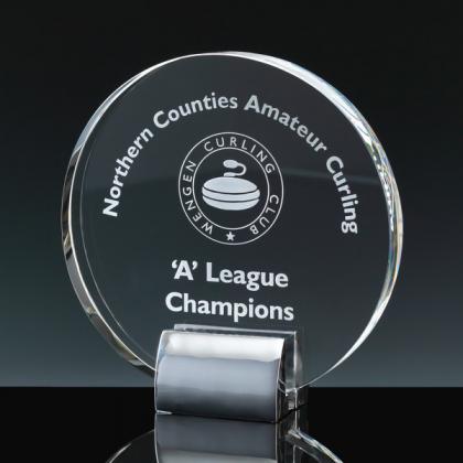 Fusion Crystal 7" Circle & Chrome Base