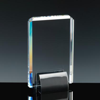 Fusion Crystal 6" Plaque & Chrome Base