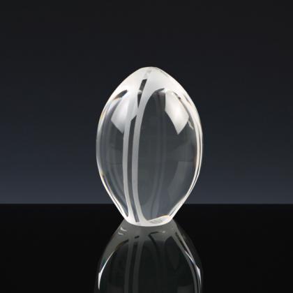 K9 Optical Crystal 3" Rugby Ball