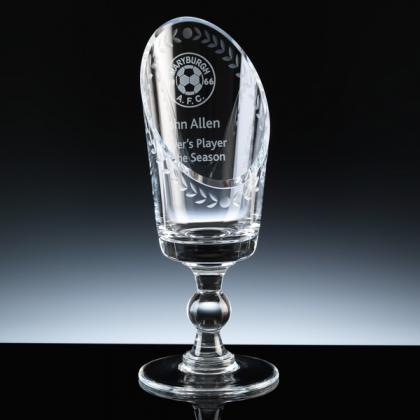 Balmoral Glass - 10" Sliced Chalice Laurel Cut