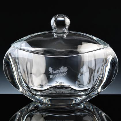 Covered Bon Bon Crystal Dish