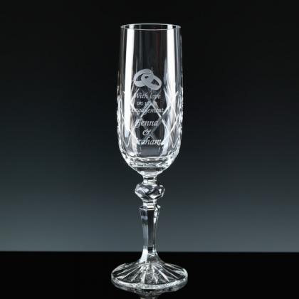 Earle Range Panelled Crystal 6oz Flute , Bulk 6's