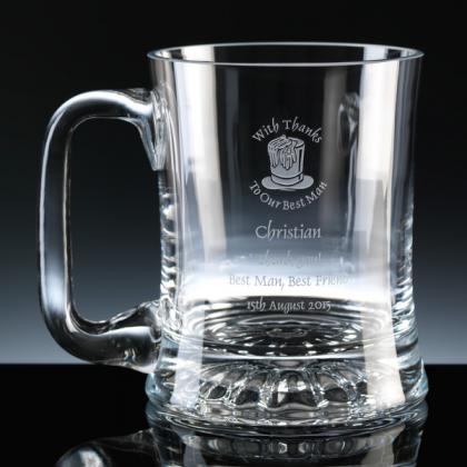 Balmoral Glass 1pt Waisted Star Base Tankard