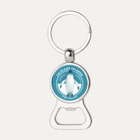 Metal Bottle Opener Keyring - 85mm x 35mm