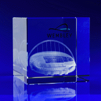 Crystal Glass Cube Paperweight