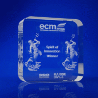 Crystal Glass Square Limelight Award or Trophy