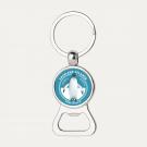 Metal Bottle Opener Keyring - 85mm x 35mm