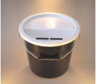 Black Charity Money Collection Box/Bucket
