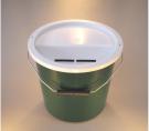Dark Green Charity Money Collection Box/Bucket