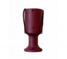 Burgundy Handheld Charity Collection Money Tin/Pot/Box