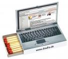 Match box laptop 56x36x8mm Content approx. 18 matches