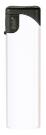 Nola 2 PIEZO lighter matt white refillable body matt white, cap black, pusher black