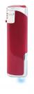 Nola 12 PIEZO lighter HC red  LED refillable body HC red, cap chrome, pusher chrome red