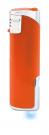 Nola 12 PIEZO lighter HC orange  LED refillable body HC orange, cap chrome, pusher chrome orange