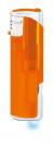 Nola 12 PIEZO lighter orange LED refillable body frosty, cap chrome, pusher chrome orange