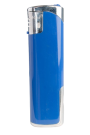 Nola 12 PIEZO lighter HC blue  LED refillable body HC blue, cap chrome, pusher chrome blue