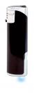 Nola 12 PIEZO lighter HC black  LED refillable body HC black, cap chrome, pusher chrome black