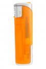 Nola 12 PIEZO lighter orange LED refillable body frosty SHINY