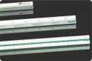 Alu-three-sided ruler L8