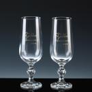 Pair of Claudia Crystal Golden Anniversary