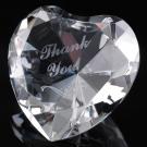 WhiteFire Optical Crystal Heart Thank You