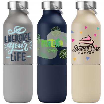 Freya Duo – 2-in-1 590 ml Double-Wall Recycled Stainless Steel Bottle with 325 ml Tumbler