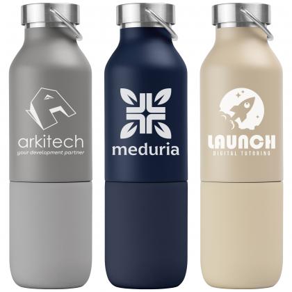 Freya Duo &ndash; 2-in-1 590 ml Double-Wall Recycled Stainless Steel Bottle with 325 ml Tumbler
