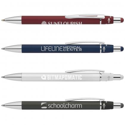 Orbit Spinner Chrome Metal Pen w/ Stylus