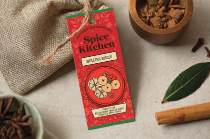 Mulling spices in hessian pouch