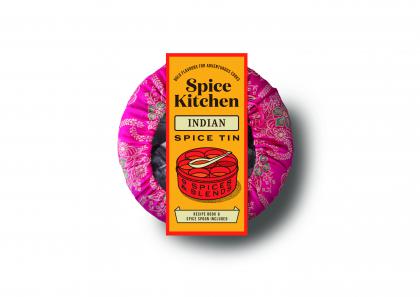 Indian Spice Tin with Sari Wrap