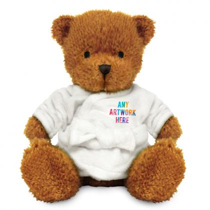 Printed 18cm James II Bear with Dressing Gown