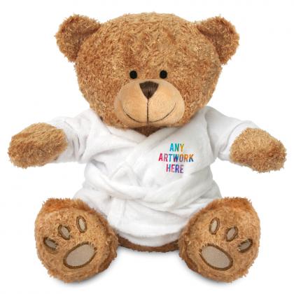Printed 22cm Edward I Bear with Dressing Gown