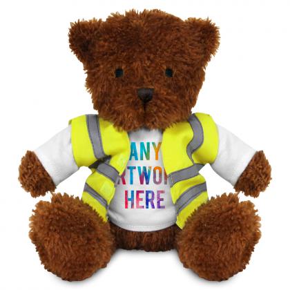 Printed 18cm James I Bear with Hi Vis Vest