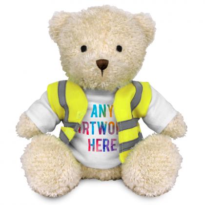Printed 18cm James III Bear with Hi Vis Vest