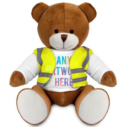 Printed 20cm Richard Bear with Hi Vis Vest