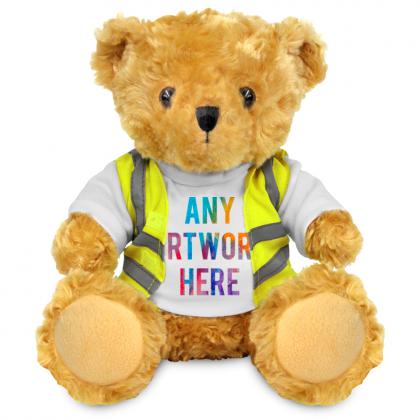 Printed 19cm Victoria Bear with Hi Vis Vest