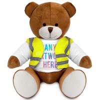 Printed 20cm Richard Bear with Hi Vis Vest