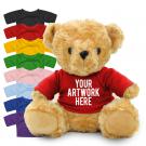 Printed 19cm Victoria Bear with coloured printed T-shirt